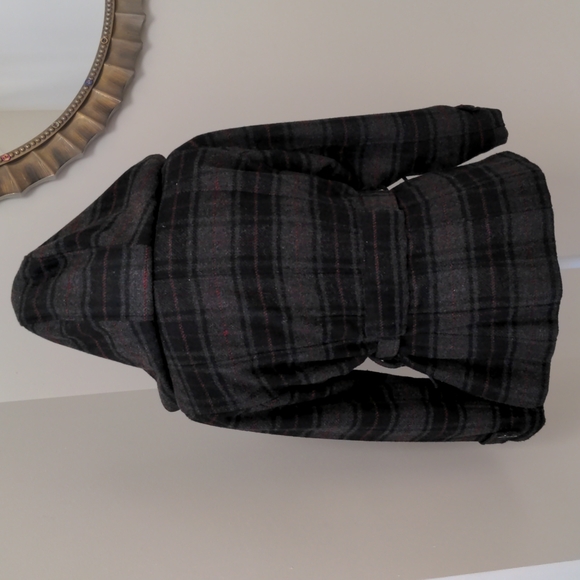 Medium black, grey, and red Maralyn & Me peacoat - Picture 3 of 5